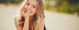 young girl smiling