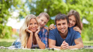 Family smiling